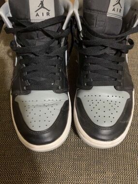 Jordan Women's High-Top Sneakers in Black and Light Gray